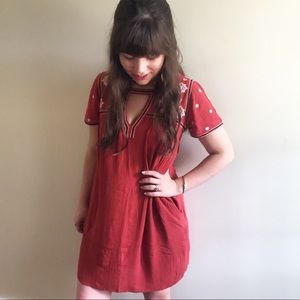 Abercrombie embroidered swing dress